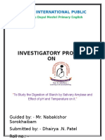 Investigatory Project ON: Bhagwati International Public School