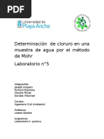 Determinación de Cloruro en Una Muestra de Agua Por El Método de Mohr I