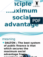 Principle of Maximum Social Advantage