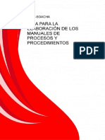 Guia para La Elaboracion de Los Manuales de Procesos y Procedimientos