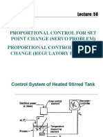 Proportional Control For Set Point Change (Servo Problem) Proportional Control For Load Change (Regulatory Problem)