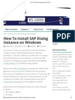 How To Install SAP Dialog Instance On Windows