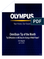Omniscan Tip of The Month: Tip Diffraction or DB Drop For Sizing of Weld Flaws?