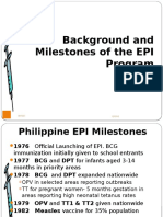 Background and Milestones of The EPI Program