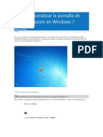 Cómo Personalizar La Pantalla de Inicio de Sesión en Windows 7