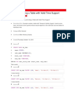 Creating and Using A Table With Valid Time Support: Live SQL