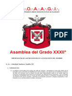 Importancia de Las Religiones en La Evolución Del Hombre - E. .H. . Cristóbal Martínez Castillo 32°