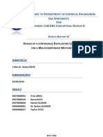 Design of A Continuous Distillation Column For A Multi Component Mixture