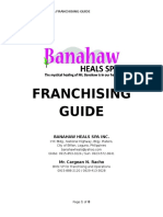 Banahaw Heals Spa Franchising Guide 2016