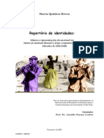 Repertório de Indentidades: Música e Representações Do Nacional em Mário de Andrade (Brasill) e Alejo Carpentier (Cuba)