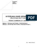 Cours Hydraulique Tronc Commun 3A PDF