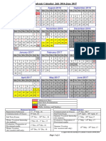 July-2016 August-2016 September-2016: Academic Calendar: July 2016-June 2017