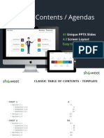 Table Contents Agenda Showeet (Standard)