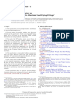 Wrought Austenitic Stainless Steel Piping Fittings: Standard Specification For