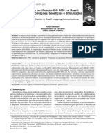 Um Estudo Sobre A Certificação ISO 9001 No Brasil - Mapeamento de Motivações, Beneficios e Dificuldades