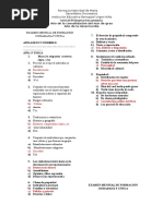 Examen Mensual de Formación Ciudadana y Cívica