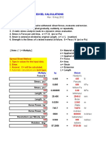 Metal Fatigue Spreadsheets