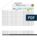 Project Risk Log: Project Ref: Project Name: Project Manager: College Customers / Business Contacts: Project Board