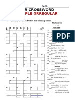 Atg Crossword Pastsimple