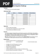 Packet Tracer - Skills Integration Challenge: Topology
