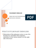 Pulmonary Embolism: Ahmad Faeez Aleeffuddin Bin Mohamad Bidin Mentor:Encik Samsuddin