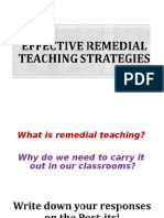 Effective Remedial Teaching Strategies in Reading and Writing