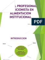 Clase 8 Rol Del Nutricionista en Alimentación Institucional PDF