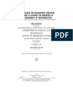 House Hearing, 111TH Congress - The Research and Development Portfolio Required To Support The Priorities of The Department of Transportation