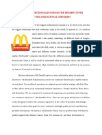 McDonalds and Organizational Theories