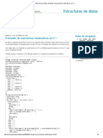 Estructuras de Datos - Evaluador de Expresiones Matemáticas en C++