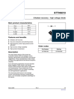 STTH6010: Ultrafast Recovery - High Voltage Diode