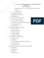 Module 1. General and Special Questions of Clinical Laboratory Diagnostics Text Test Question