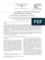 Hydrocracking of Cumene Over Ni/Al O As in Uenced by Ceo Doping and G-Irradiation