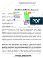 Explicação Sintética Das Zonas Do Maciço Hespérico