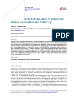 Evolution of The Surface Area of Limestone During Calcination and Sintering