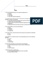 5 Electricity Test Answers