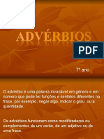 Advérbios 7º Ano