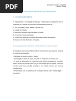 Planificação Geral Dos Serviços Farmacêuticos - Farmácia Hospitalar - Caroline Tannus - UNIME