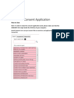 Consent Application: How To Use