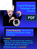 Capital Budgeting Techniques and Practice