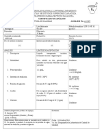 Certificado de Análisis Insumo - Enero 2014