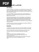 Etiqueta DIV en HTML PDF