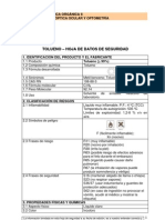 Hoja de Seguridad Tolueno PDF