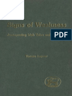 (Journal For The Study of The Old Testament Supplement Series 321) Varese Layzer-Signs of Weakness - Juxtaposing Irish Tales and The Bible (JSOT Supplement) - Sheffield Academic Press (2001) PDF