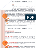 Diseño de Bocatoma Fluvial