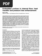 1995 Embedded Vortices in Internal Flow Heat Transfer and Pressure Loss Enhancement