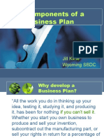 Components of A Business Plan: Jill Kline Wyoming SBDC