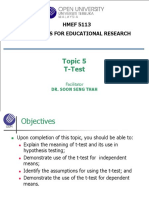 Topic 5 - T-Test