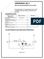 V-I Characteristics of SCR