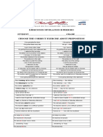 Ejercicios Ppreposiciones Grado 11. Curso de Nivelacion